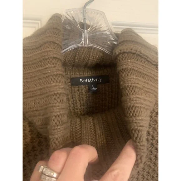 Women’s Relativity Knit Turtleneck Sweater Size Large - Picture 2 of 9
